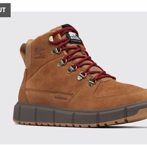 Sorel Men's Tan and Red Lace-Up Boots